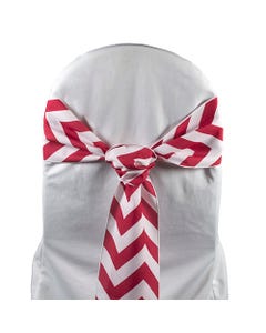 Red Chevron Chair Sash-SALE ONLY