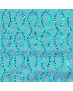 Turquoise Sequins Runner 12"x120" - SALE ONLY